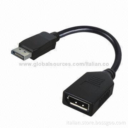 DisplayPort Male to DisplayPort Female Cable, 150mm Length, RoHS Mark